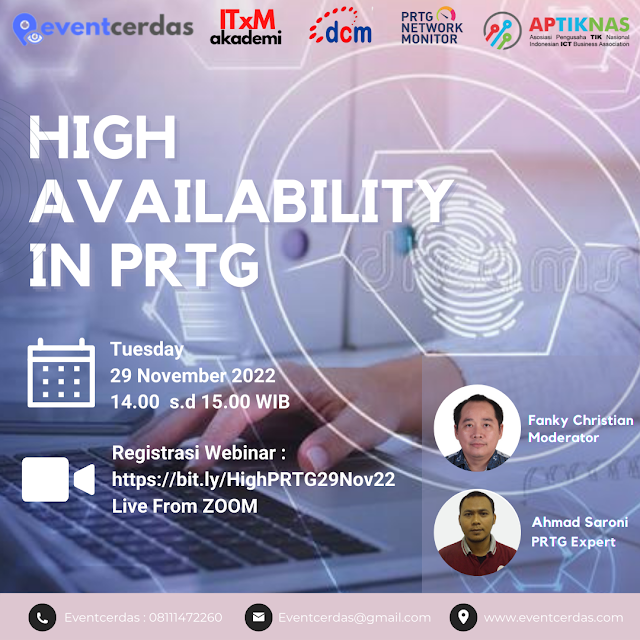 Undangan Webinar High Availability in PRTG - 29 Nov 2022