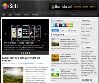 iSoft 3 ColumnBlogger Template