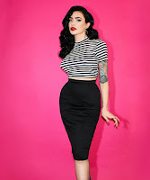 Bad girl top and vixen pencil skirt