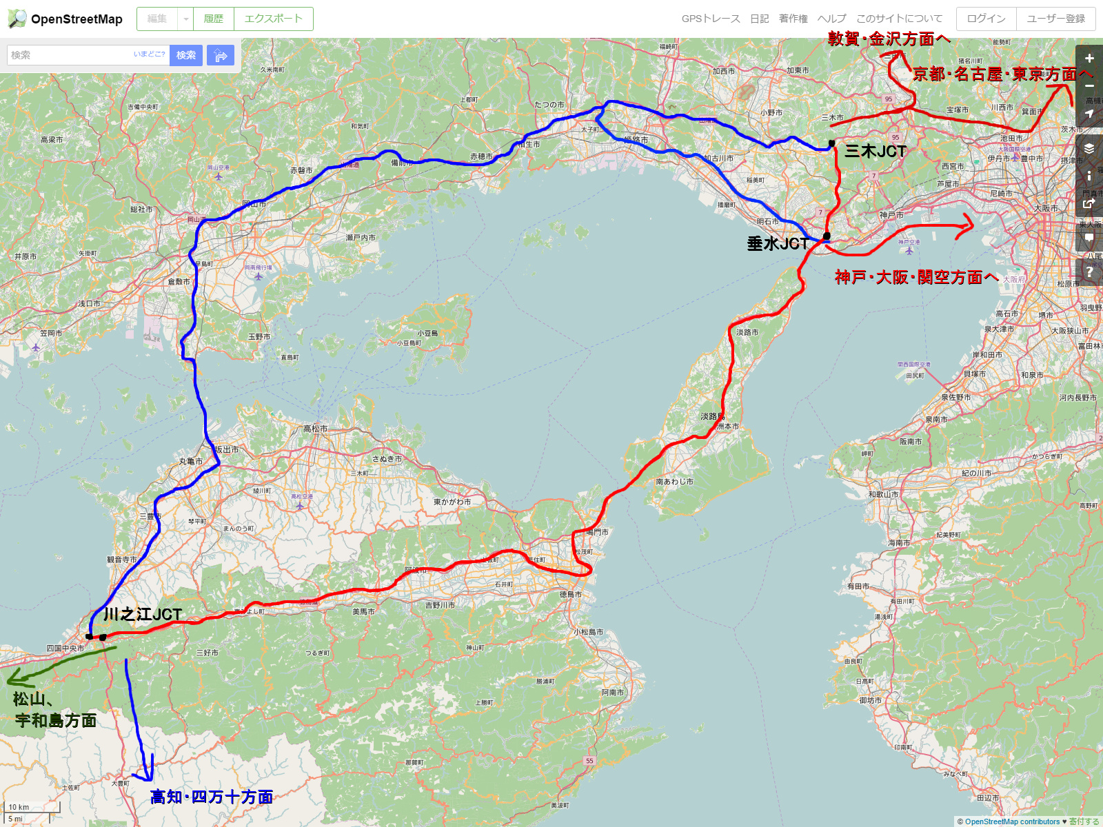 Rcp193の道路についてのブログ 道路以外もあります 愛媛 高知から関西へ行く場合 瀬戸大橋経由と明石海峡大橋経由 どちらを選んだほうが良いか