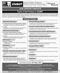 SZABIST Jobs 2023 at Islamabad Campus | Shaheed Zulfikar Ali Bhutto Institute of Science & Technology