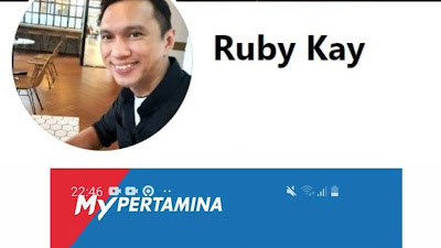 Ruby Kay: Biar para fans pak Jokowi aja dulu yang jadi kelinci percobaan aplikasi My Pertamina dan Link Aja, Kalau terbukti ok, baru gue ikutan 😂