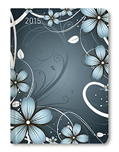 Ladytimer Blue Blossoms 2015 - Taschenplaner/Taschenkalender A6 - Weekly - 192 Seiten