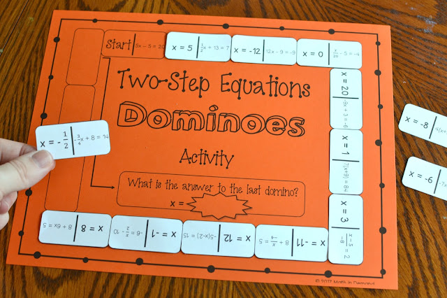 Two-Step Equations Dominoes Activity