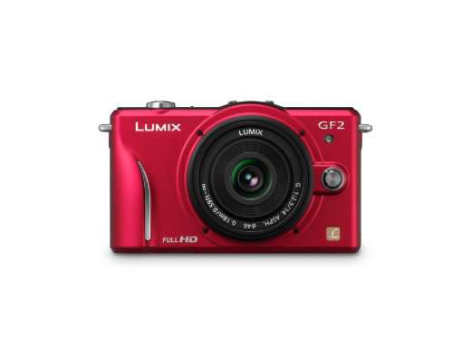 Panasonic Lumix DMC-GF2 12 MP Micro Four-Thirds Interchangeable Lens Digital Camera with 3.0-Inch Touch-Screen LCD and 14mm f/2.5 G Aspherical Lens (Red)