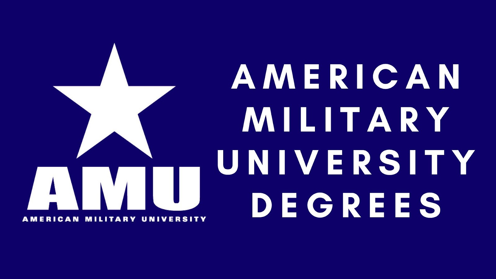 american military university degrees