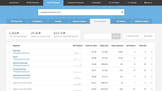 SpyFu Web traffic Analysis