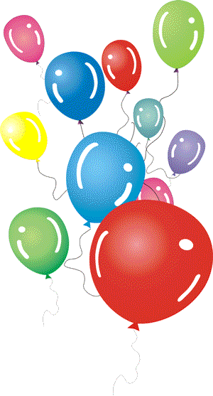 happy birthday balloons gif. Gif green blue outline happy