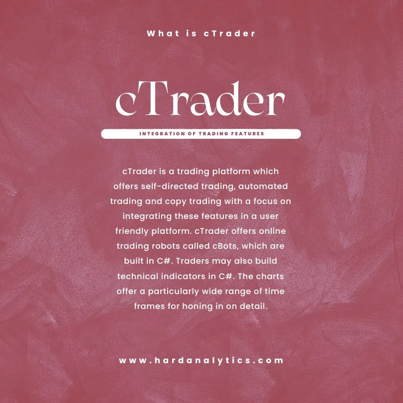 cTrader offers integration of trading features such as automated and copy trading in a user friendly interface