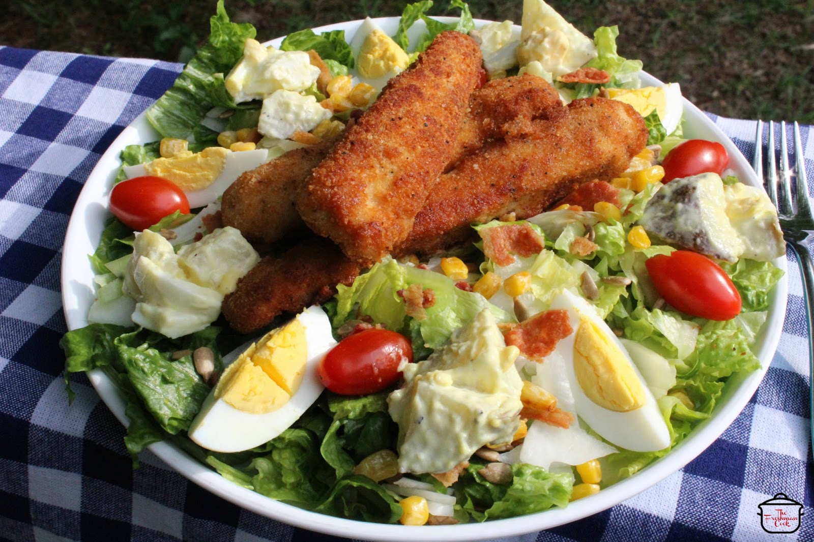 The Freshman Cook: Chicken Fried Picnic Salad / #SundaySupper