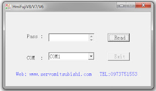 Phần mềm crack đọc password màn hình cảm ứng Hmi Fuji V808CD