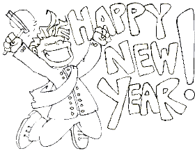Happy New Year 2011 Coloring Pages