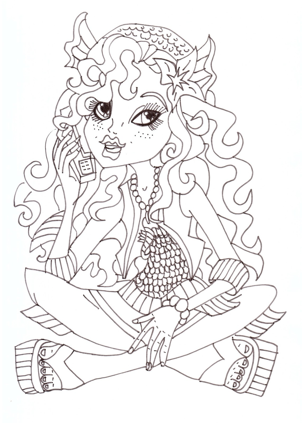 Download Free Printable Monster High Coloring Pages: Lagoona Blue ...