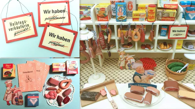 Kaufladen Metzgerei - reichhaltig gefüllt