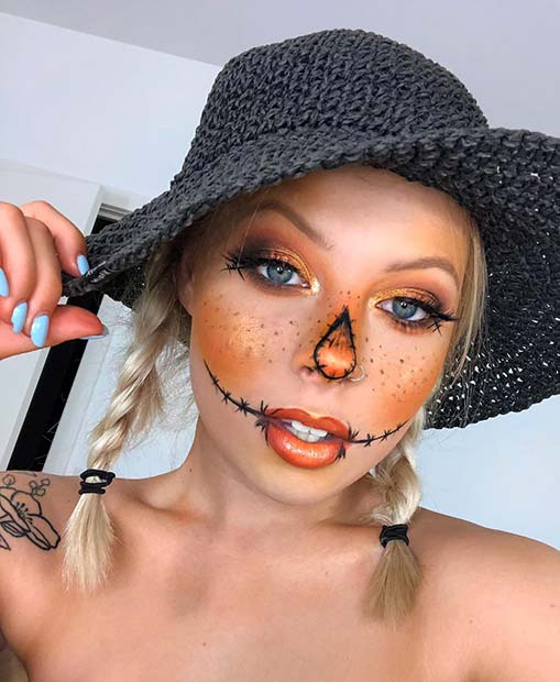 ll notice such a large amount of superb concepts from vampires to ghosts and shuddery moti 22+ Latest Scarecrow Halloween Makeup Ideas To Copy In 2019