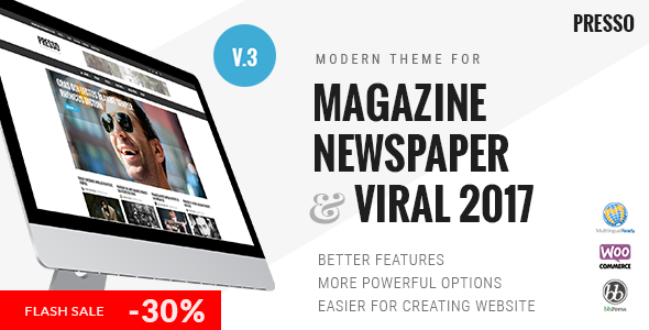 PRESSO v3.3.0 -Magazine Theme