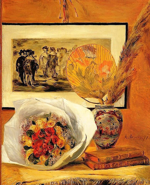 Pierre-Auguste Renoir,(1841–1919) Nature morte au bouquet, 1871 Huile sur toile, 73.7 × 59.1 cm The Audrey Jones Beck Building