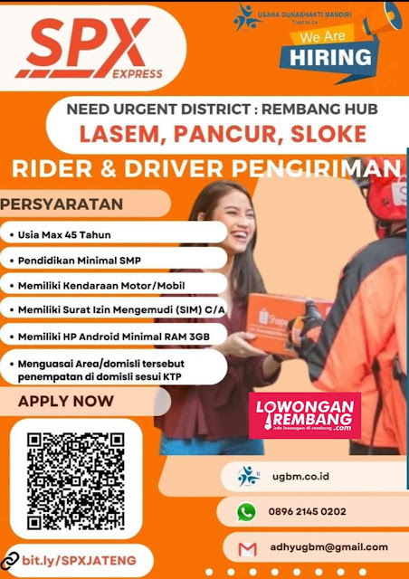 6 Lowongan Kerja Pegawai Sopir Driver dan Kurir Mitra Rider Shopee Express Rembang