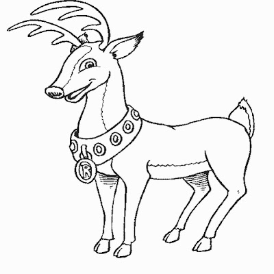 Rudolph Reindeer Coloring Pages 