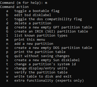 disk partitioning