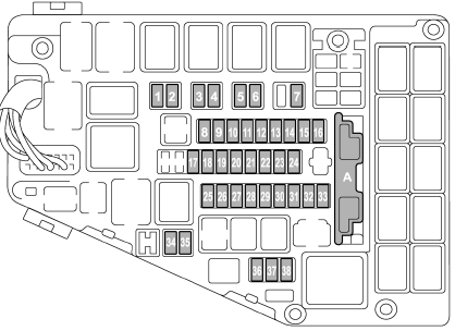 Engine Compartment Fuse Panel Diagram - A) Main Fuse