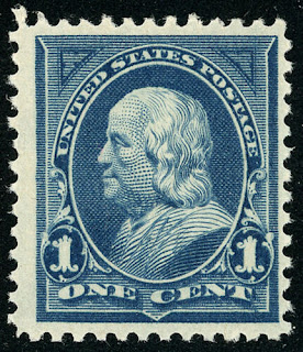 Benjamin Franklin (1895) Triangles 1¢ Blue