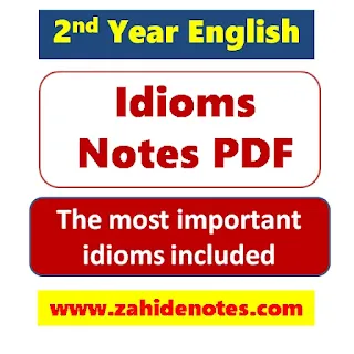 2nd year English idioms notes pdf