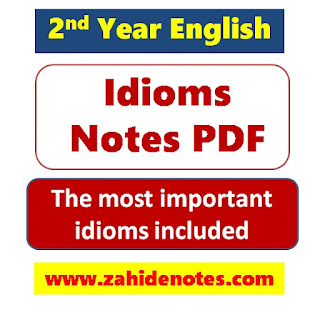 2nd year English idioms notes pdf