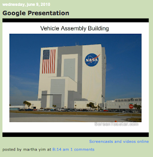 Martha Yim's Google Presentation on the Kennedy Space Center