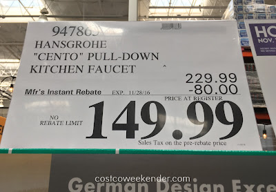 Deal for the Hansgrohe Cento Pull-Down Kitchen Faucet at Costco