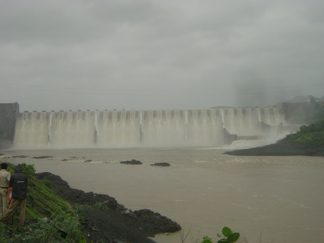 Sardar Sarovar dam and reservoir.