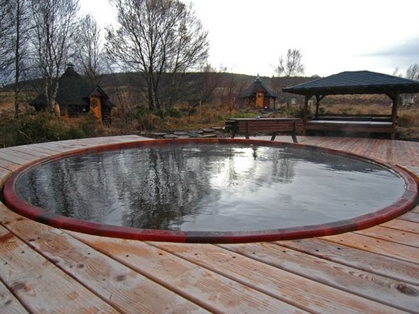 ' all about modern ideas ': wooden cedar hot tub from