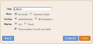 Edit Labels gadget on blogger