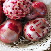 nail polish painted eggs. (nail polish eggs )