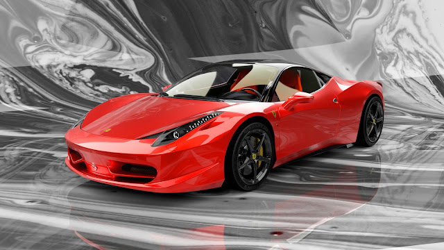 Ferrari 458 Italia High Poly Realistic 3D Model