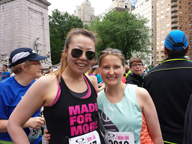 Grace and Lisa before the Mini 10K NYC