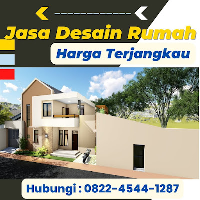 rumah 2 lantai atap miring ke depan