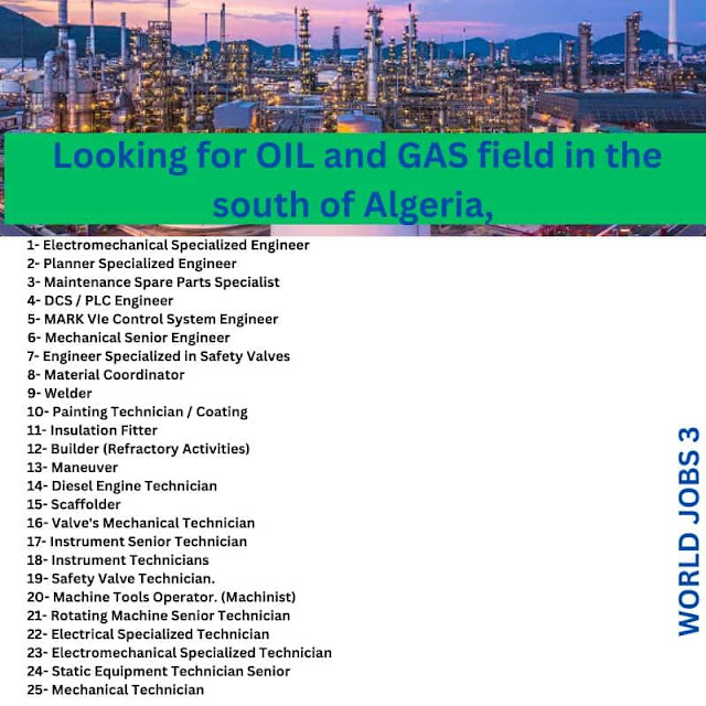 Looking for OIL and GAS field in the south of Algeria,