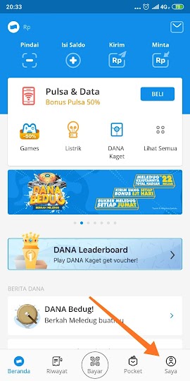 Pilih menu Saya