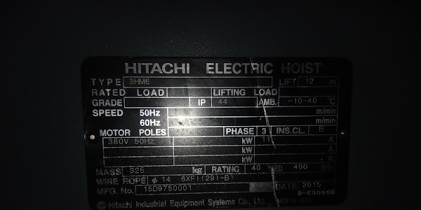 Membongkar Mesin Hoist 3 Ton Hitachi wirerope - Gulungan Terbakar - Konten For Adsense