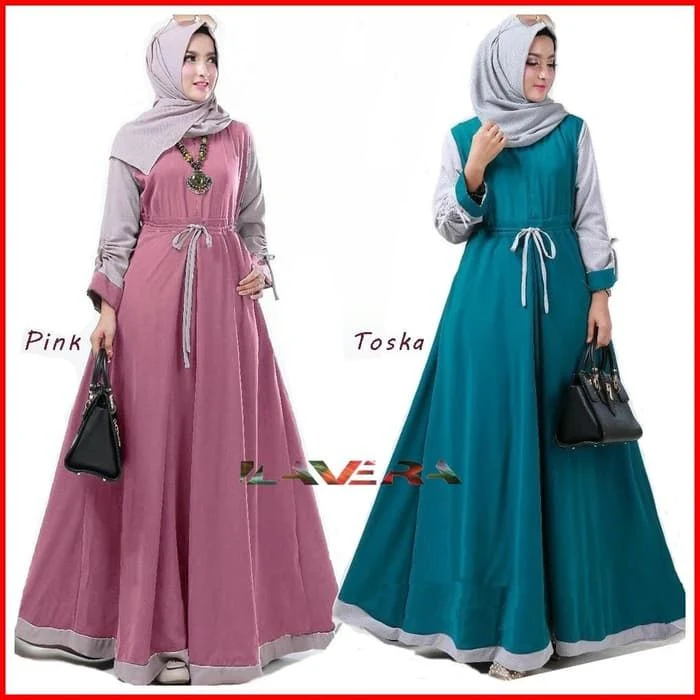 Lihat 101 Gambar Model Gamis Terbaru Wanita Terbaik Gratis - Model gamis wolfis terbaru