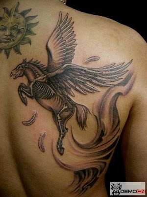 free tattoo. Pegasus free tattoo design