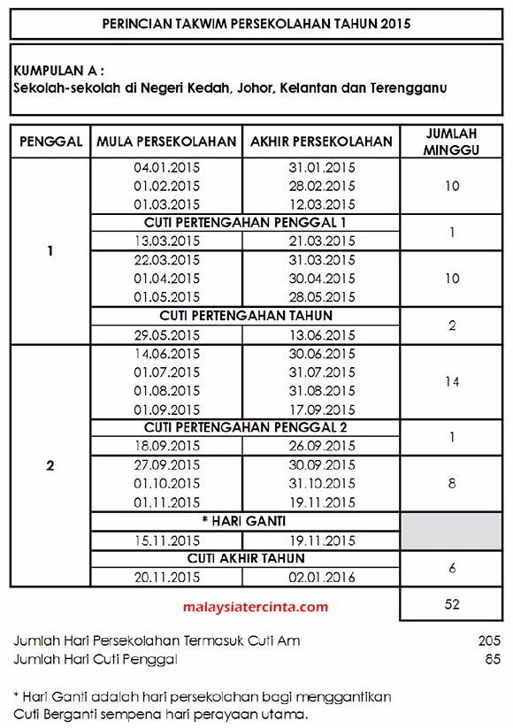 takwim sekolah 2015 A