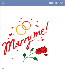 Marry me Facebook emoticon