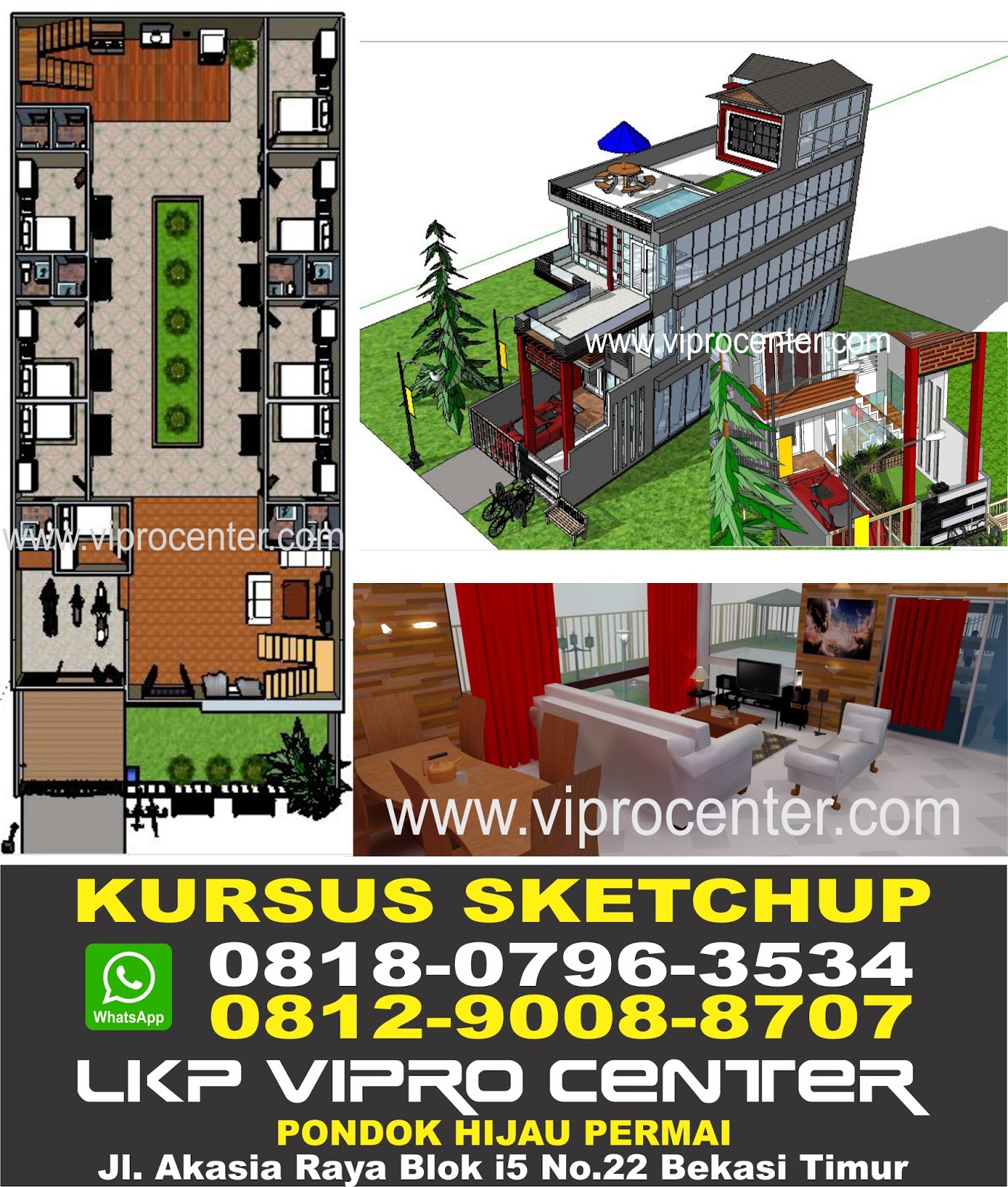 Tempat Kursus SketchUp di Bekasi LKP Vipro Center