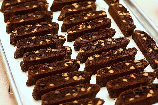 Double Chocolate Peanut Butter Biscotti