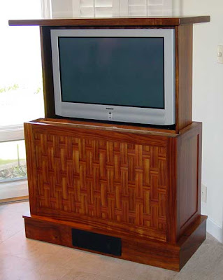 beautiful custom TV lift cabinet