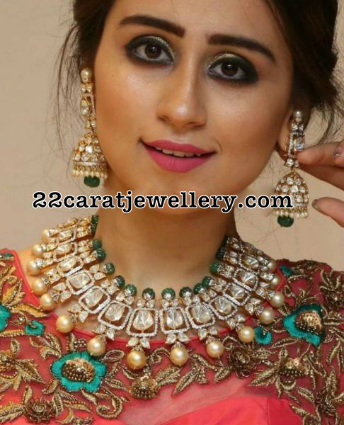 Grand Diamond Set Pachi Jhumkas