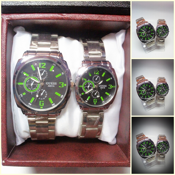 Jam Tangan Couple Guess 0305 (Kw2) - Toko Grosir Jam