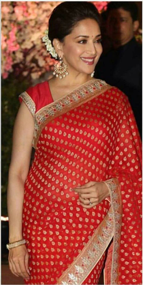 Madhuri Dixit in Anita Dongre Silk Saree